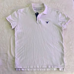 American Eagle Mens Polo (Blue/White)